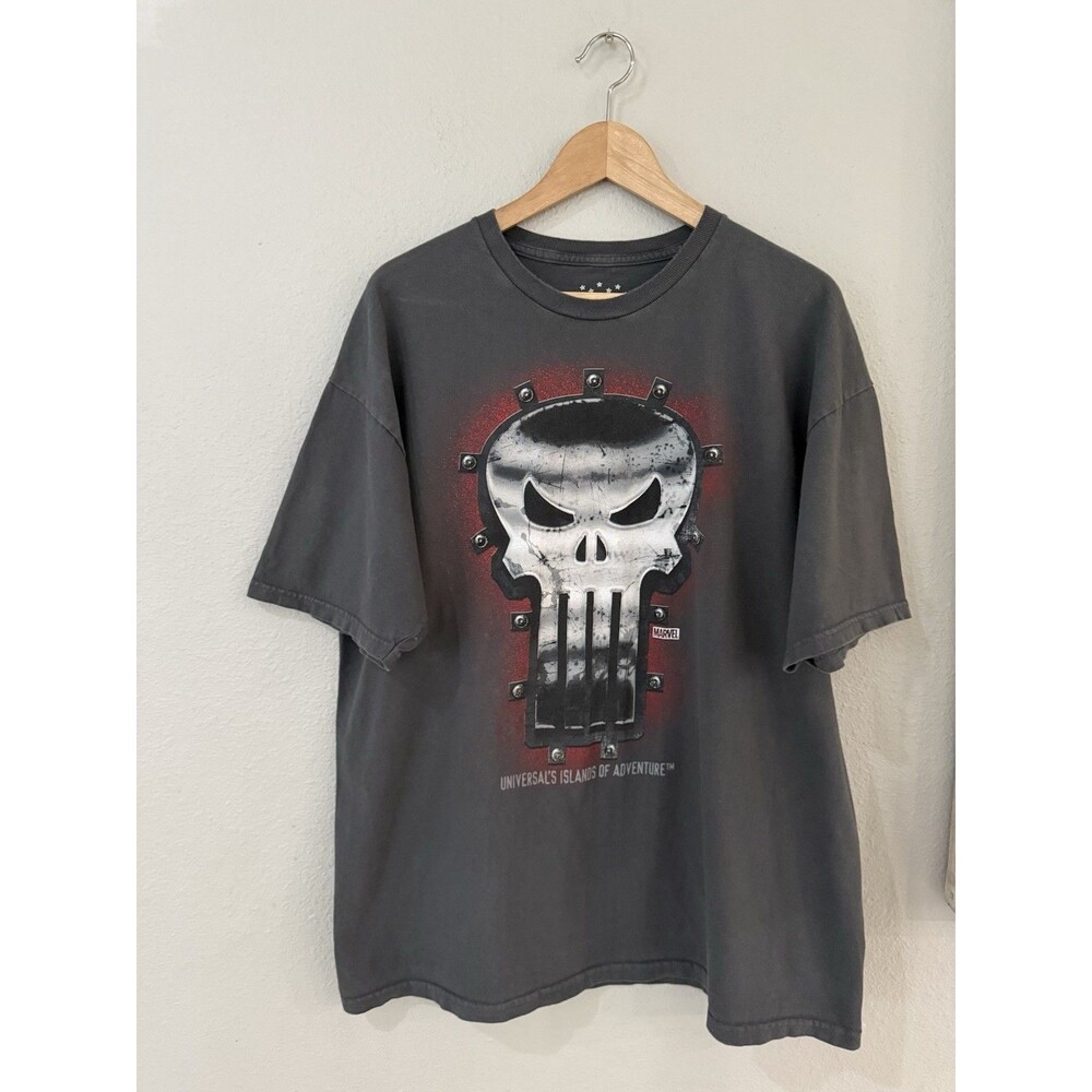 Marvel Punisher Universal Studios Men's XL T-Shirt Black Cotton Skull Movie 2004